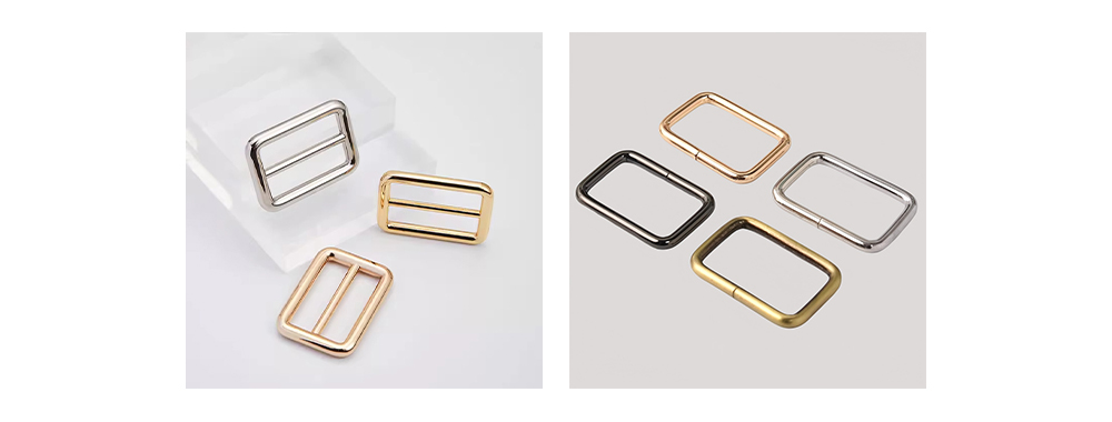 Display of Japanese and square buckles