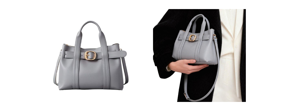 Gray Crossbody Tote Bag For Women