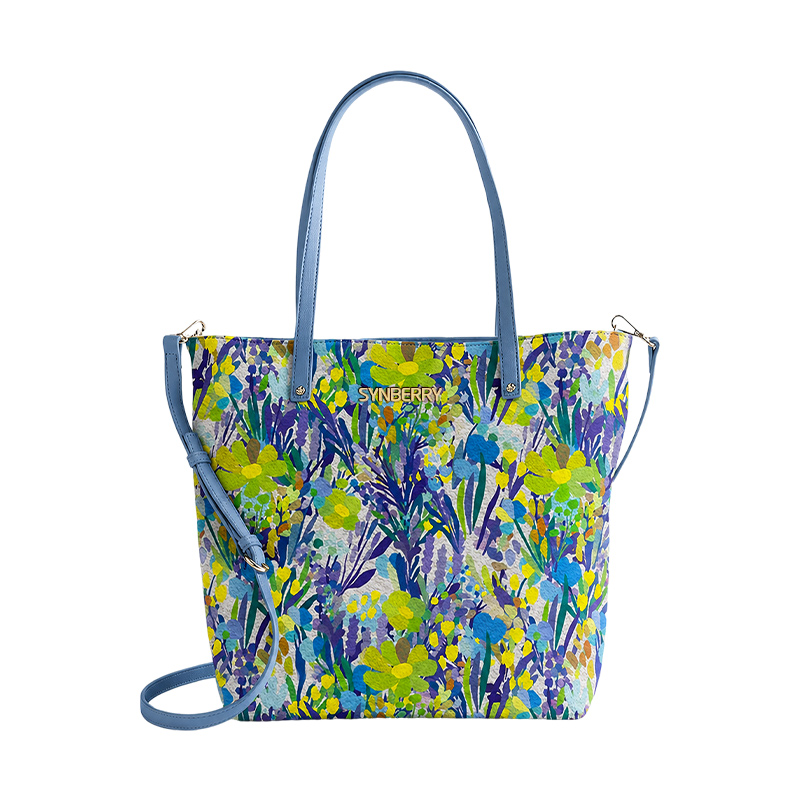 Colorful Leather Tote Bag